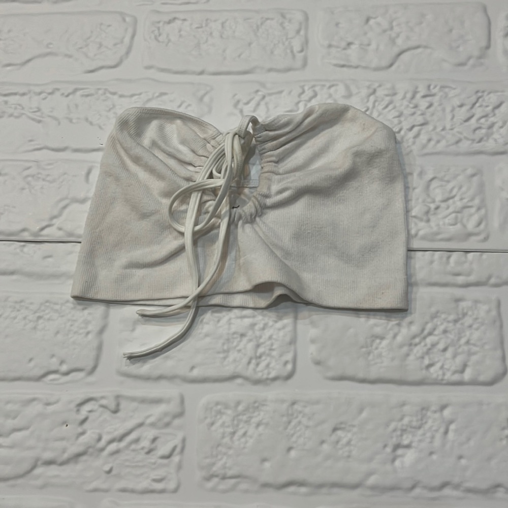Urban Outfitters White Tie Tube Top